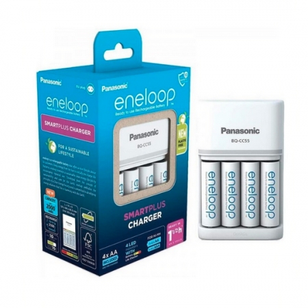 Panasonic punjač (1.5h) sa 4 baterije eneloop AA (K-KJ55MCD40E)